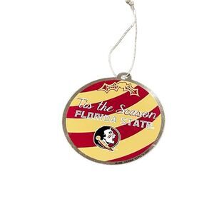 Florida State University FSU metallic Snowflake Christmas Ornament